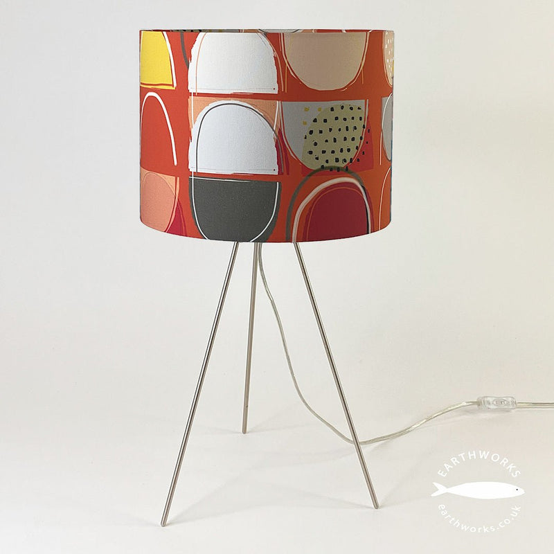 lampshade - RED LOBSTER POTS red mid-century contemporary abstract design