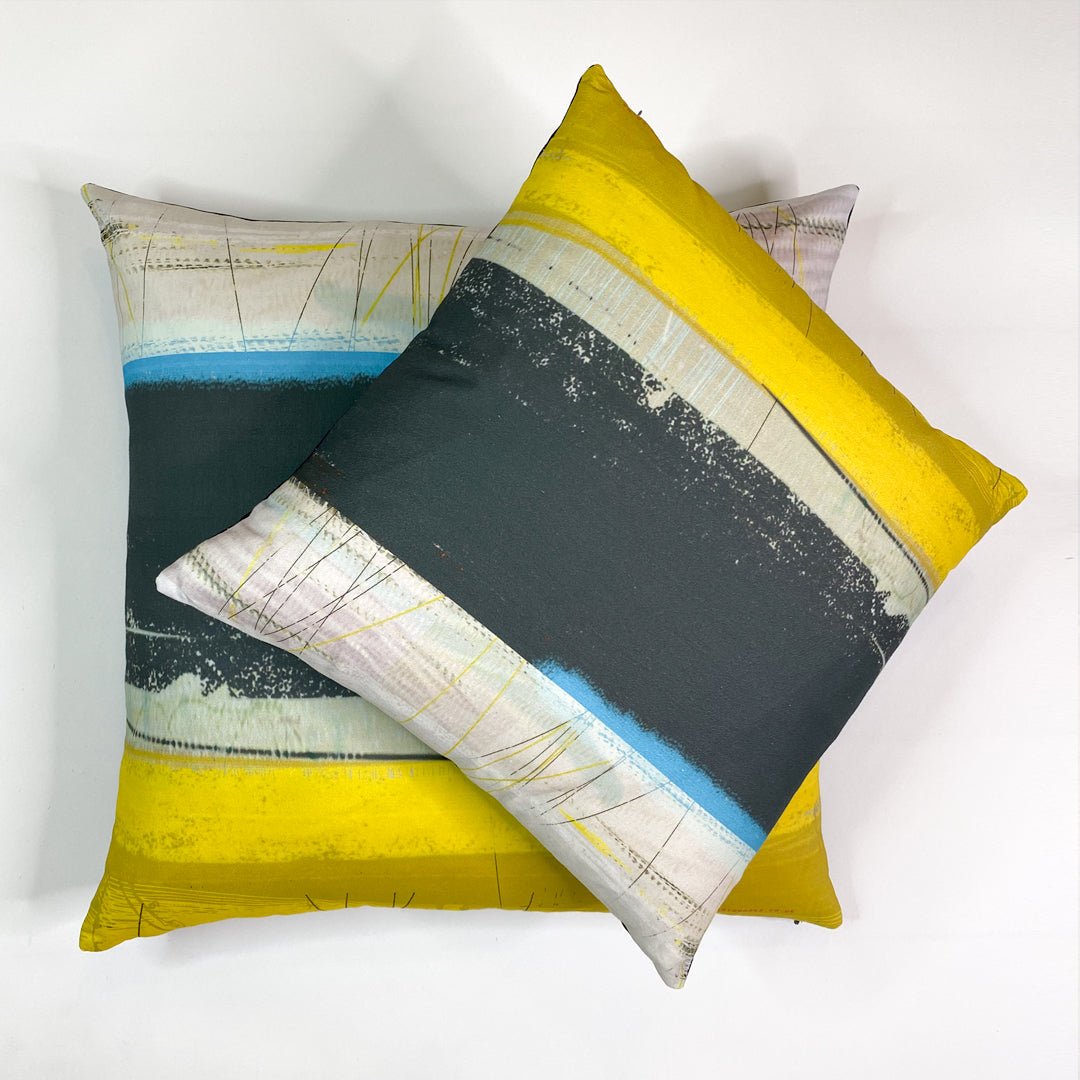cushion - SLATE showing 2 sizes available 45cm and 60cm square