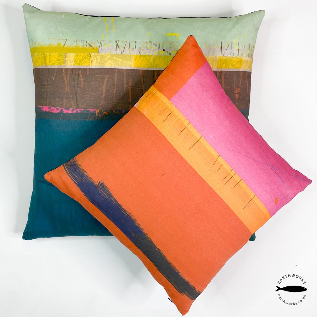 cushion - PINK HAZE colourful decorative pink cushion sofa throw pillow 45cm 60cm cotton home decor EARTHWORKS