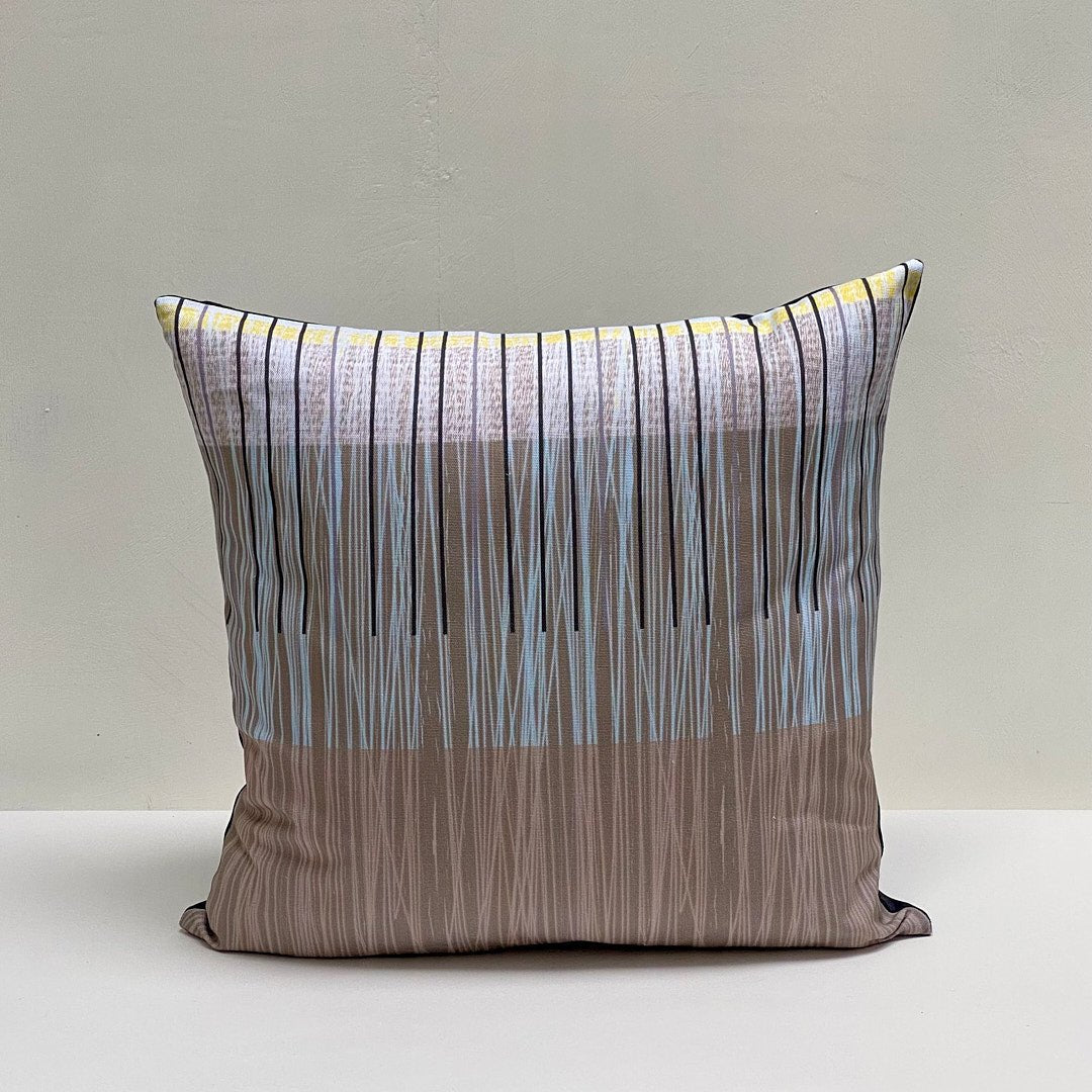cushion - GREY LINES throw pillow home decor 45cm EARTHWORKS