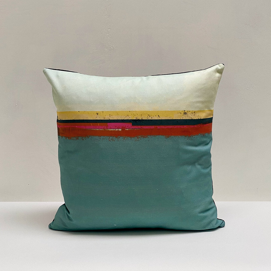 cushion - PAINTBOX LIGHT BLUE decorative colourful coastal cushion pillow 45cm 60cm cotton home decor EARTHWORKS 