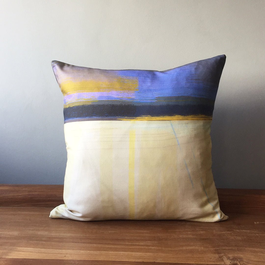 cushion - PAINTBOX DUSK decorative colourful abstract coastal cushion 45cm 60cm cotton sofa throw pillow EARTHWORKS 