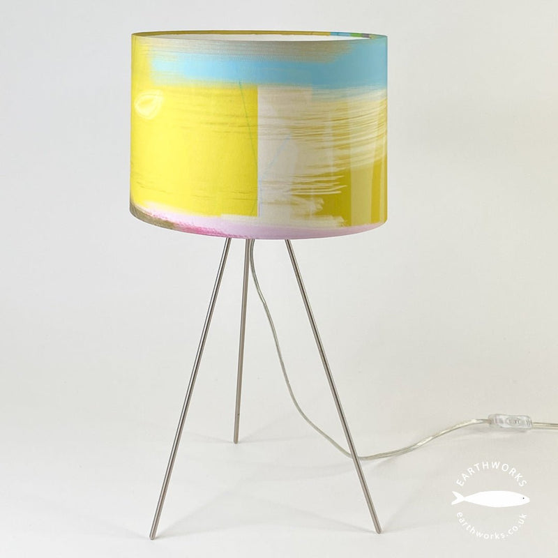 lampshade - OCHRE BAY yellow and blue coastal design