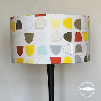 lampshade - WHITE LOBSTER POTS abstract design