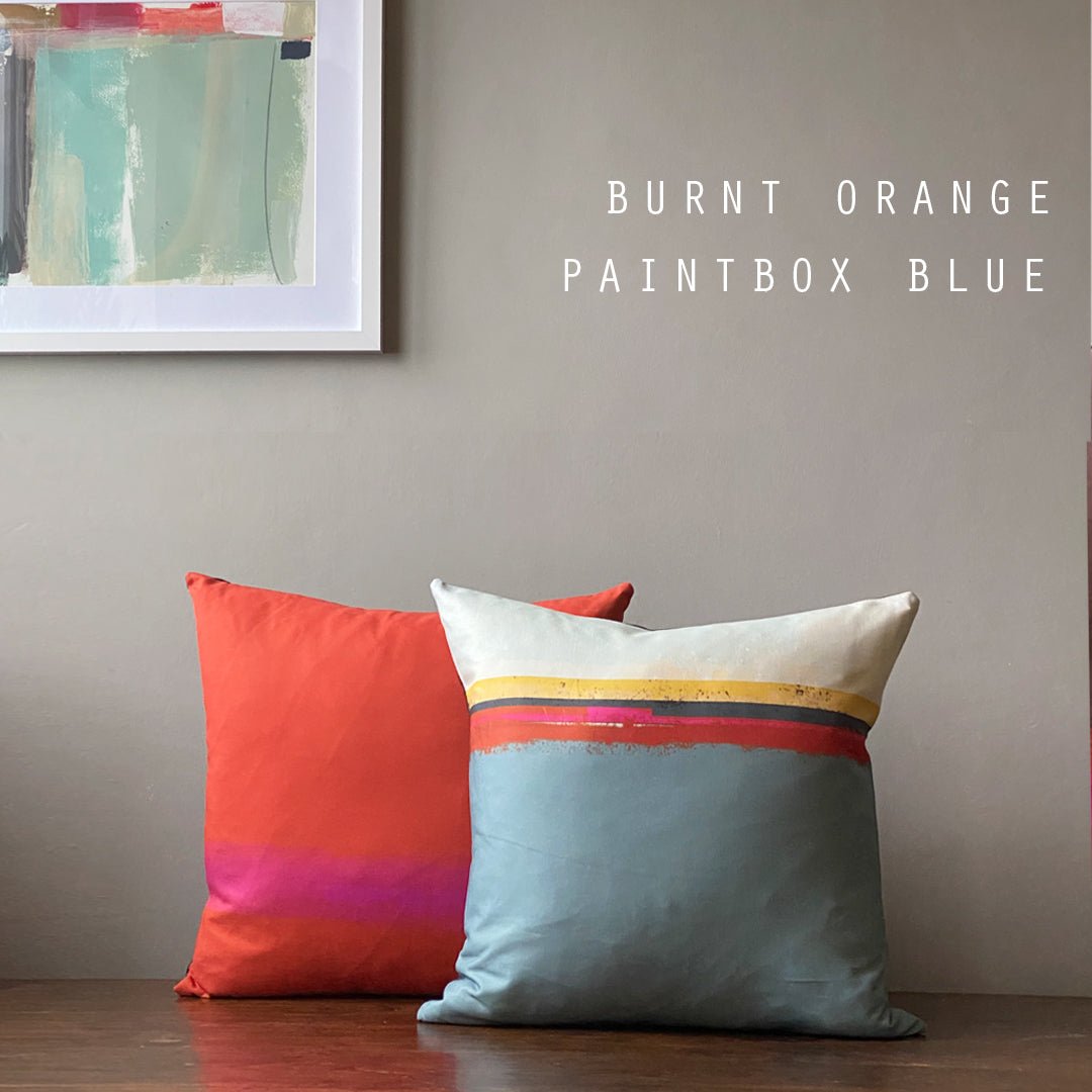 cushion - INKPOT BURNT ORANGE decorative cushion pillow size 45cm 60cm sofa chair cushion burnt orange EARTHWORKS 